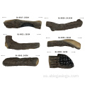 Sets de madera de fibra de cerámica capaz juegos de troncos carbonizados